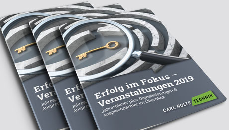 Veranstaltungen mit Know-how aus erster Hand Drei Veranstaltungskalender der Carl Nolte Technik