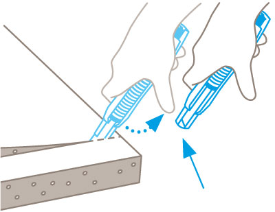 Illustration Wechsel Klingenaustritt von Cutter zu Sicherheitsmeser