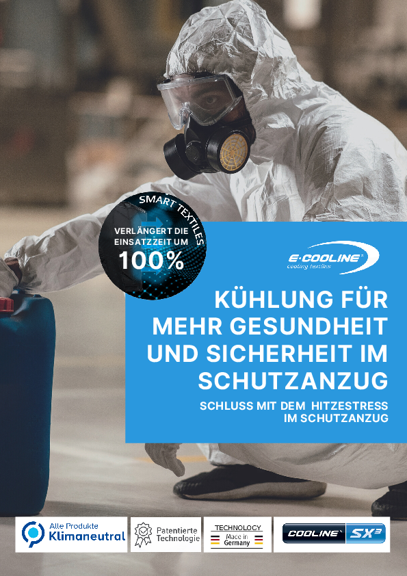 Broschüre eCooline: Kühlung im Schutzanzug