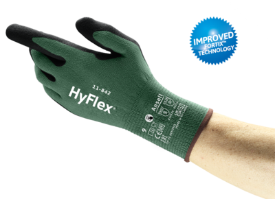 grüner Handschuh